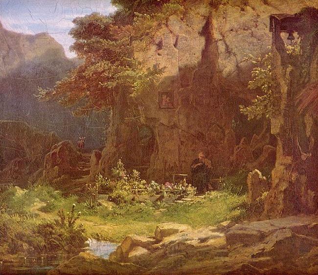 Carl Spitzweg Hermit playing the violin France oil painting art